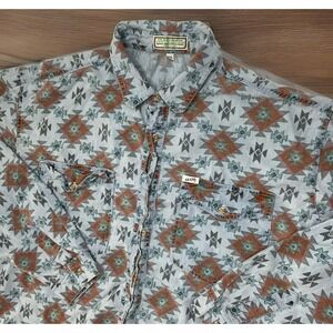Vintage Guess Georges Marciano Shirt Aztec Southwest Button Front 90s Men Sz M